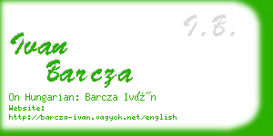 ivan barcza business card